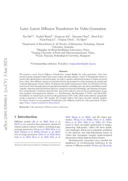 Latte: Latent Diffusion Transformer for Video Generation