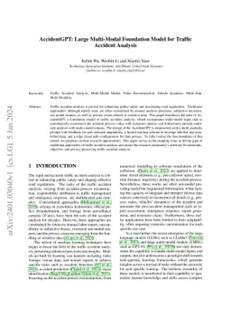 AccidentGPT: Large Multi-Modal Foundation Model for Traffic Accident
  Analysis