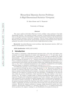Hierarchical Bayesian Inverse Problems: A High-Dimensional Statistics
  Viewpoint