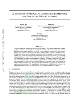 A Topology-aware Graph Coarsening Framework for Continual Graph Learning