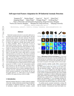 Self-supervised Feature Adaptation for 3D Industrial Anomaly Detection