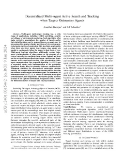 Decentralized Multi-Agent Active Search and Tracking when Targets
  Outnumber Agents