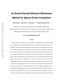 An Event-Oriented Diffusion-Refinement Method for Sparse Events
  Completion