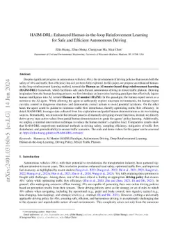 HAIM-DRL: Enhanced Human-in-the-loop Reinforcement Learning for Safe and
  Efficient Autonomous Driving
