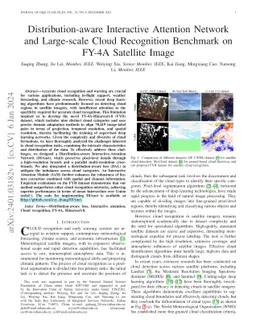 Distribution-aware Interactive Attention Network and Large-scale Cloud
  Recognition Benchmark on FY-4A Satellite Image