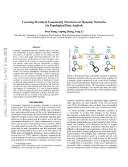 Learning Persistent Community Structures in Dynamic Networks via
  Topological Data Analysis