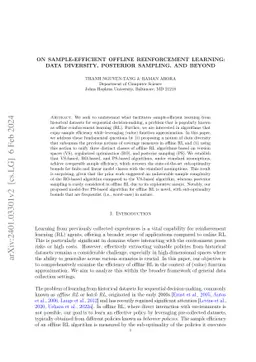 On Sample-Efficient Offline Reinforcement Learning: Data Diversity,
  Posterior Sampling, and Beyond