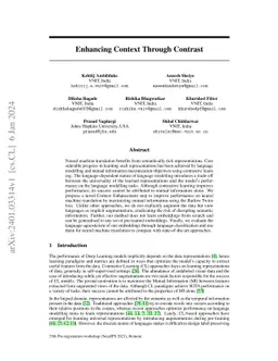 Enhancing Context Through Contrast