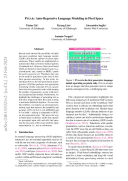 PIXAR: Auto-Regressive Language Modeling in Pixel Space