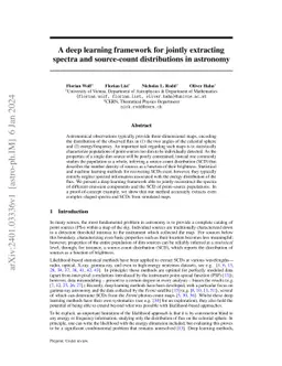 A deep learning framework for jointly extracting spectra and
  source-count distributions in astronomy