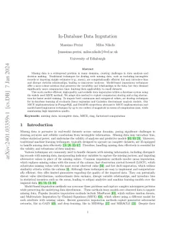In-Database Data Imputation