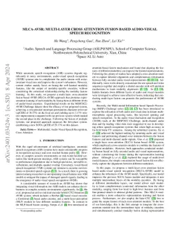 MLCA-AVSR: Multi-Layer Cross Attention Fusion based Audio-Visual Speech
  Recognition