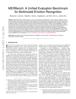 MERBench: A Unified Evaluation Benchmark for Multimodal Emotion
  Recognition