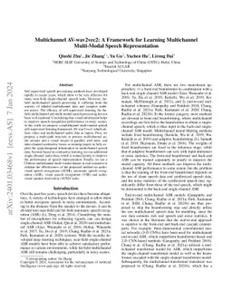 Multichannel AV-wav2vec2: A Framework for Learning Multichannel
  Multi-Modal Speech Representation