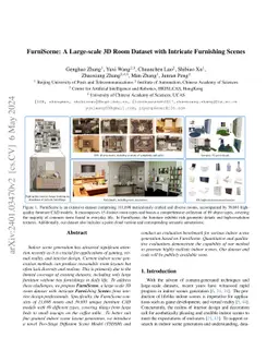 FurniScene: A Large-scale 3D Room Dataset with Intricate Furnishing
  Scenes