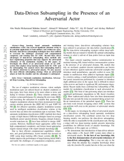 Data-Driven Subsampling in the Presence of an Adversarial Actor