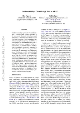 Is there really a Citation Age Bias in NLP?