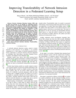 Improving Transferability of Network Intrusion Detection in a Federated
  Learning Setup