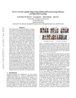 GLOCALFAIR: Jointly Improving Global and Local Group Fairness in
  Federated Learning