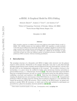 α-HMM: A Graphical Model for RNA Folding