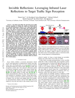 Invisible Reflections: Leveraging Infrared Laser Reflections to Target
  Traffic Sign Perception