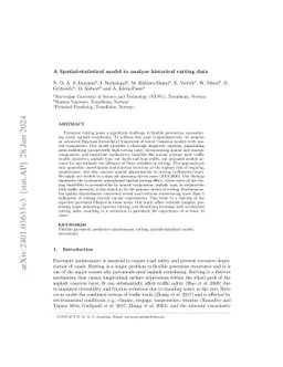 A Spatial-statistical model to analyse historical rutting data