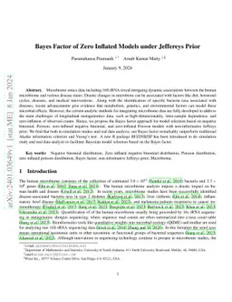 Bayes Factor of Zero Inflated Models under Jeffereys Prior