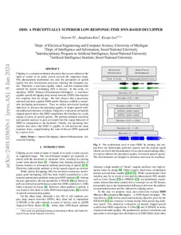 DDD: A Perceptually Superior Low-Response-Time DNN-based Declipper