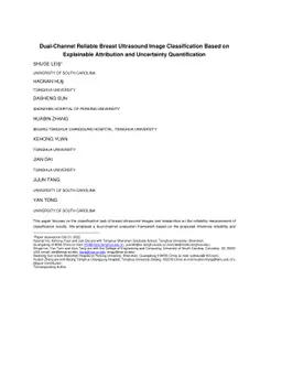 Dual-Channel Reliable Breast Ultrasound Image Classification Based on
  Explainable Attribution and Uncertainty Quantification