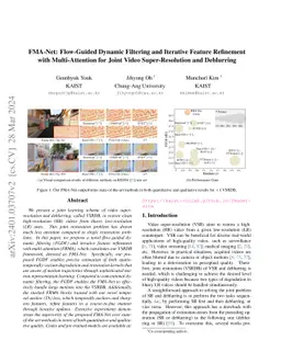 FMA-Net: Flow-Guided Dynamic Filtering and Iterative Feature Refinement
  with Multi-Attention for Joint Video Super-Resolution and Deblurring