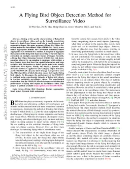 The Method of Detecting Flying Birds in Surveillance Video Based on
  Their Characteristics