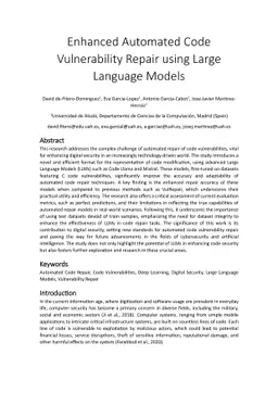 Enhanced Automated Code Vulnerability Repair using Large Language Models