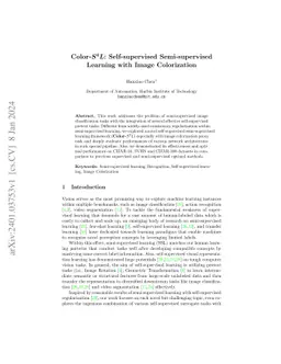 Color-$S^{4}L$: Self-supervised Semi-supervised Learning with Image
  Colorization