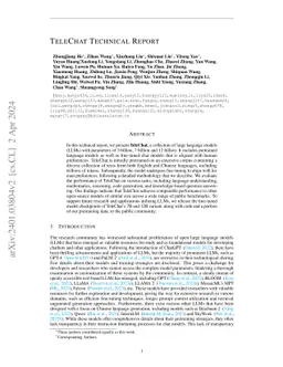 TeleChat Technical Report