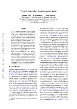 Towards Uncertainty-Aware Language Agent