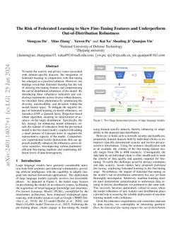 The Risk of Federated Learning to Skew Fine-Tuning Features and
  Underperform Out-of-Distribution Robustness