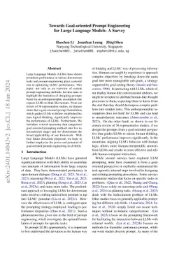 Towards Goal-oriented Prompt Engineering for Large Language Models: A
  Survey