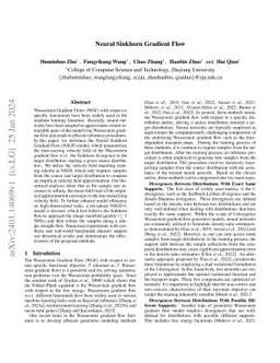 Neural Sinkhorn Gradient Flow
