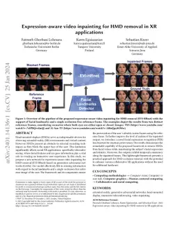 Expression-aware video inpainting for HMD removal in XR applications