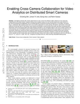 Enabling Cross-Camera Collaboration for Video Analytics on Distributed
  Smart Cameras