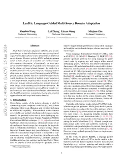 LanDA: Language-Guided Multi-Source Domain Adaptation