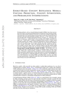 Energy-Based Concept Bottleneck Models: Unifying Prediction, Concept Intervention, and Probabilistic Interpretations
