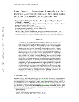 BayesPrompt: Prompting Large-Scale Pre-Trained Language Models on
  Few-shot Inference via Debiased Domain Abstraction