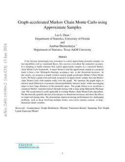 Graph-accelerated Markov Chain Monte Carlo using Approximate Samples