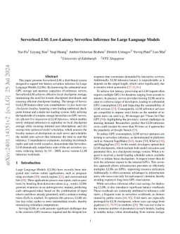 ServerlessLLM: Locality-Enhanced Serverless Inference for Large Language
  Models