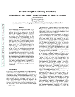 Smooth Ranking SVM via Cutting-Plane Method
