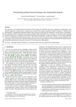 Transforming gradient-based techniques into interpretable methods