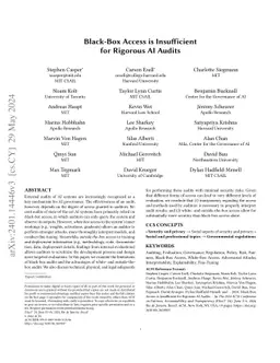 Black-Box Access is Insufficient for Rigorous AI Audits