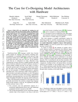 The Case for Co-Designing Model Architectures with Hardware