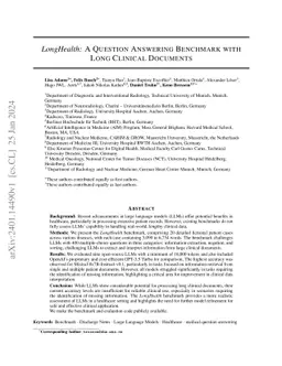 LongHealth: A Question Answering Benchmark with Long Clinical Documents